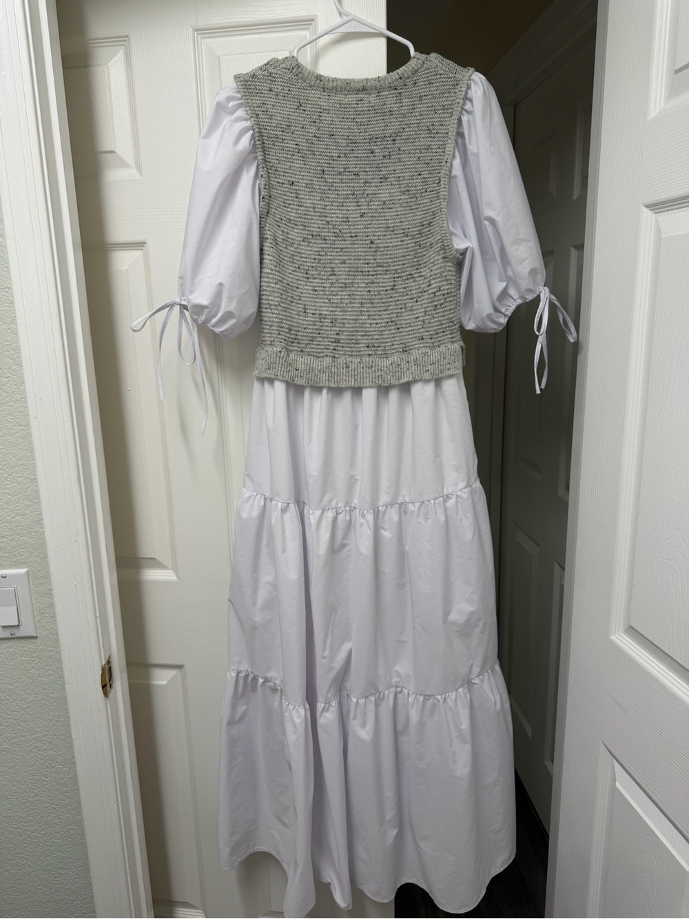 Anthropologie Dot & Lu Maternity Sweater Vest Twofer Maxi Dress Size S - Picture 12 of 14